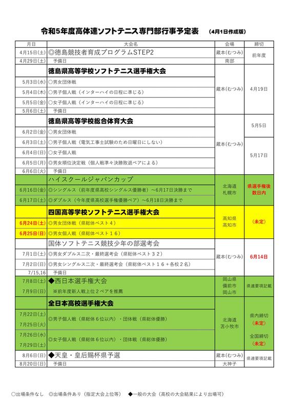 R5 年間行事予定1
